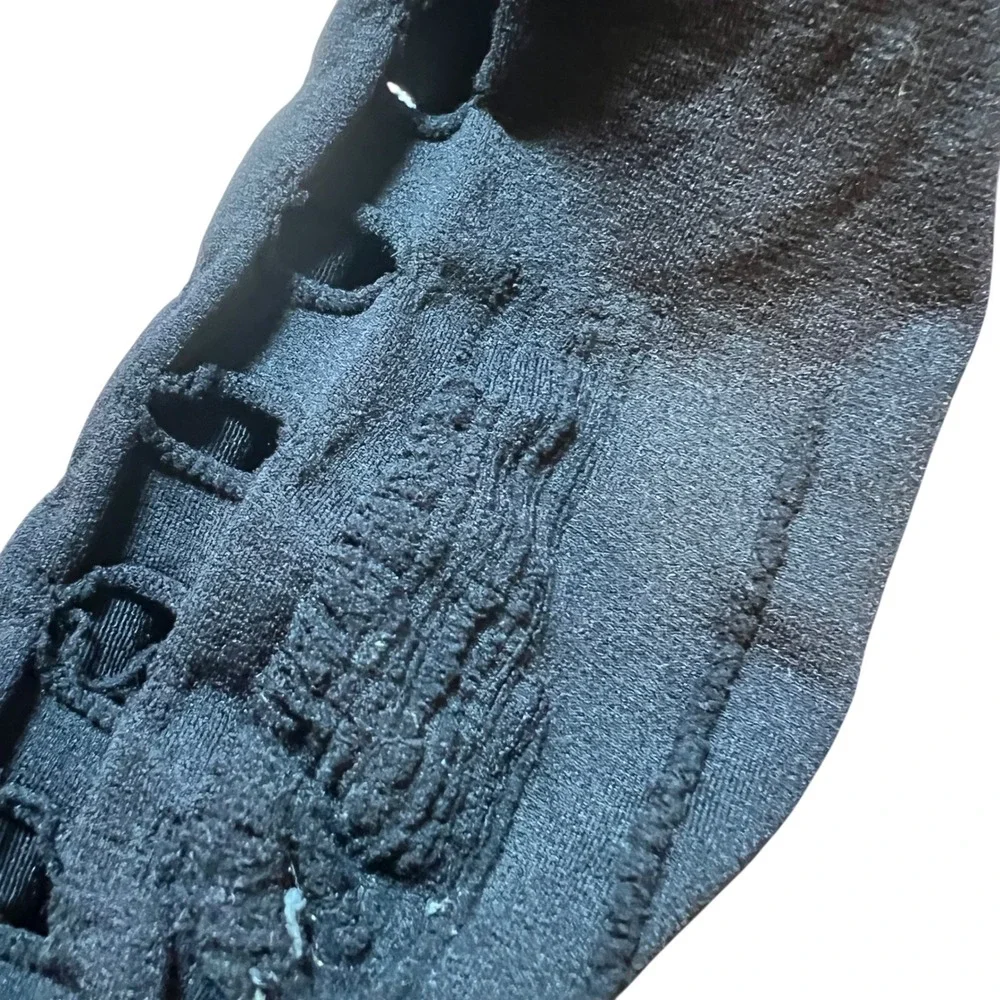 Balenciaga Black Cut Out Tights Hosiery Open‎ Ladder Made in Italy Size S